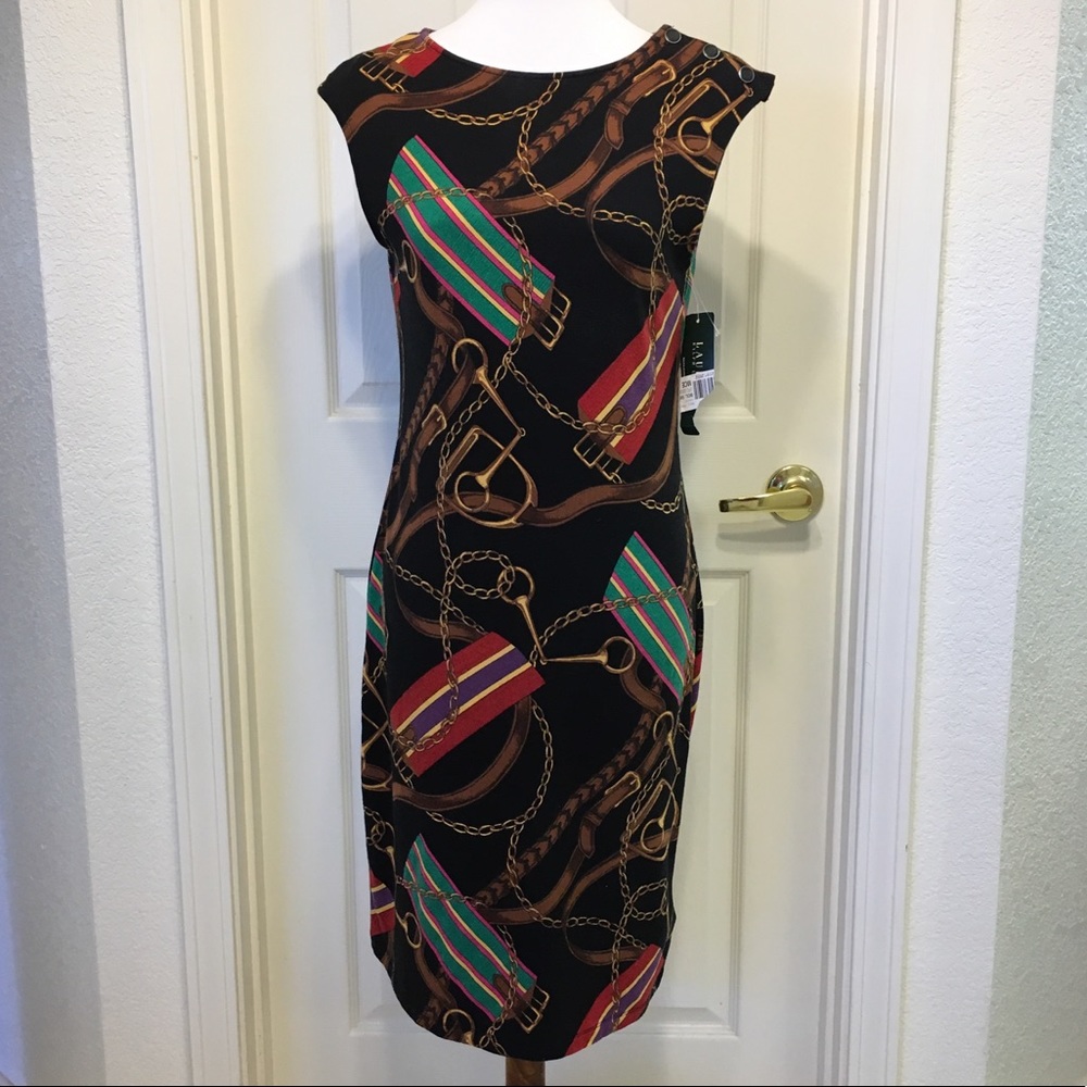 ☕️ NWT Lauren Ralph Lauren Chain and Belt Dress